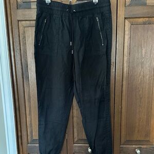 Athleta Women's Black linen jogger Pants